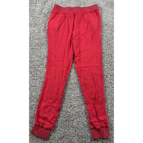 Aerie Womens Gauze Viscose Pull On Jogger Pants Red XS - Picture 4 of 6